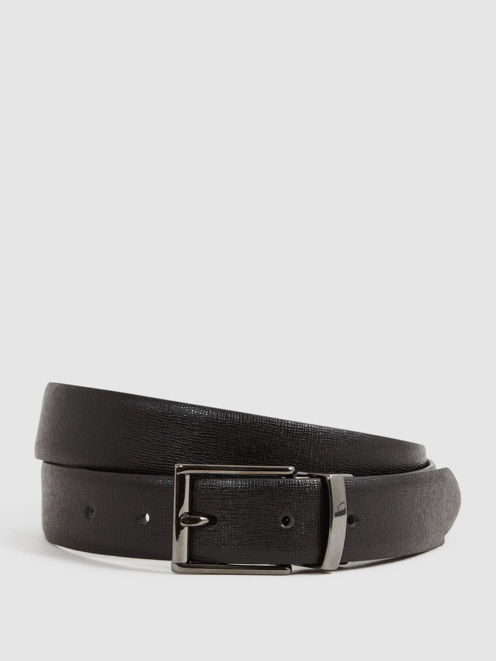 Men Reversible Leather Belt in Black/Brown