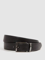 Men Reversible Leather Belt in Black/Brown