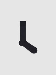 Men Ribbed Socks in Navy