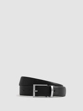 Men Reversible Leather Belt in Black