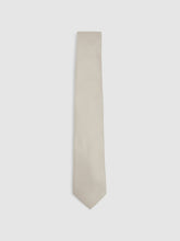 Men Textured Silk Blend Tie in Soft Champagne