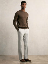Men Slim-Fit Internal-Drawstring Trousers in Grey