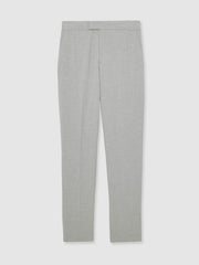 Men Slim-Fit Internal-Drawstring Trousers in Grey