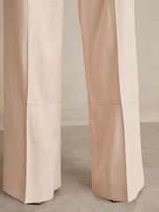 Women Wide-Leg Suit Trousers in Pink