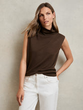 Women Wool Slouched Sleeveless Top in Chocolate