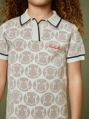 Children & Baby 9-13 yrs SmileyWorld Knitted Polo Dress in Off White