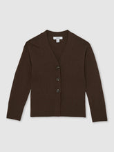 Children & Baby 13-14 yrs Wool-Blend Fitted Cardigan With Cashmere in Brown