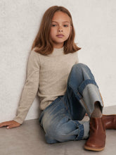 Children & Baby 9-13 yrs Wool-Blend Open-Stitch Jumper with Cashmere in Oatmeal