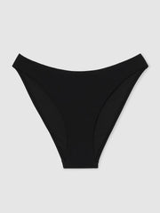 Women High Cut Bikini Bottoms in Black