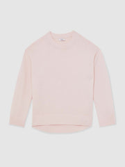Women Wool-Cashmere Crew-Neck Jumper in Pink