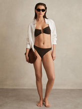 Women High Cut Bikini Bottoms in Chocolate