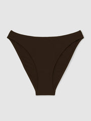 Women High Cut Bikini Bottoms in Chocolate