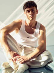 Men | Tom Daley Cotton Lover Vest with Stretch in White