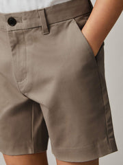Children & Baby 3-9 yrs Cotton Chino Shorts with Stretch in Stone