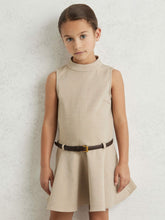 Children & Baby 3-9 yrs Drop Waist Belted Sleeveless Dress in Neutral