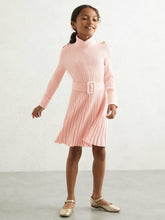 Children & Baby 9-13 yrs Rib-Knit Roll-Neck Belted Dress in Pink