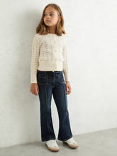 Children & Baby Wool-Cotton Pointelle Cardigan in Ivory