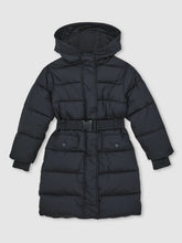 Children & Baby Longline Hooded Puffer Coat in Navy