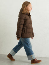 Children & Baby 3-9 yrs Short Hooded Puffer Coat in Chocolate