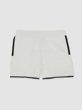 Children & Baby 9-12 yrs Tipped Knit Stitch-Detail Shorts in White/Navy