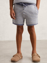 Children & Baby 9-13 yrs Cotton-Blend Knitted Stripe Shorts in Blue/White