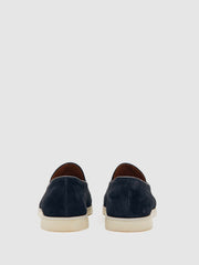 Men Suede Tassel Loafers in Navy