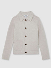 Children & Baby 13-14 yrs Button-Through Knitted Cardigan in Oatmeal Melange