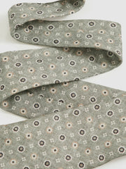 Men Silk Floral-Medallion Tie in Soft Sage