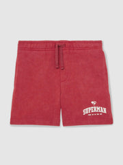 Children & Baby 13-14 yrs Superman Cotton Logo Shorts in Red