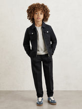 Children & Baby 9-13 yrs Interlock Zip Through Overshirt in Navy Blue