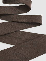 Men Silk Blend Textured Tie in Chocolate Brown