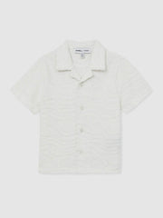 Children & Baby 13-14 yrs SmileyWorld Wave Texture Shirt in White