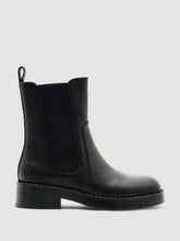 Women Leather Chelsea Boots in Black