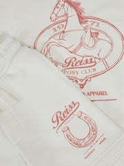 Children & Baby Pony Club Sweatshirt and Shorts Set in Ecru