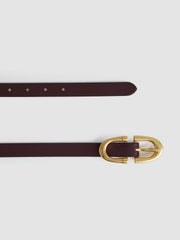 Women Horseshoe Belt in Burgundy