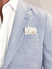 Men Silk Polka Dot Pocket Square in Champagne
