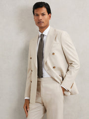Men Suit Jacket in Stone