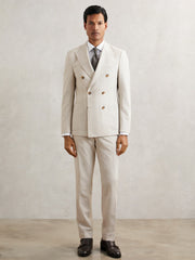 Men Suit Jacket in Stone