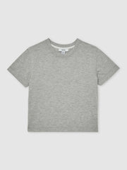 Children & Baby 13-14 yrs Cotton-Blend Crew-Neck T-Shirt in Grey Marl