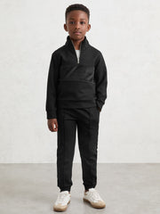Children & Baby 3-9 yrs Interlock Drawstring Joggers in Black