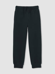 Children & Baby Cotton-Blend Textured Cuffed Joggers in Navy