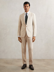 Men Suit Jacket in Stone