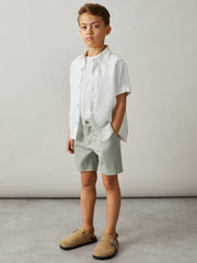 Children & Baby 3-9 yrs Cotton Chino Shorts with Stretch in Pistachio