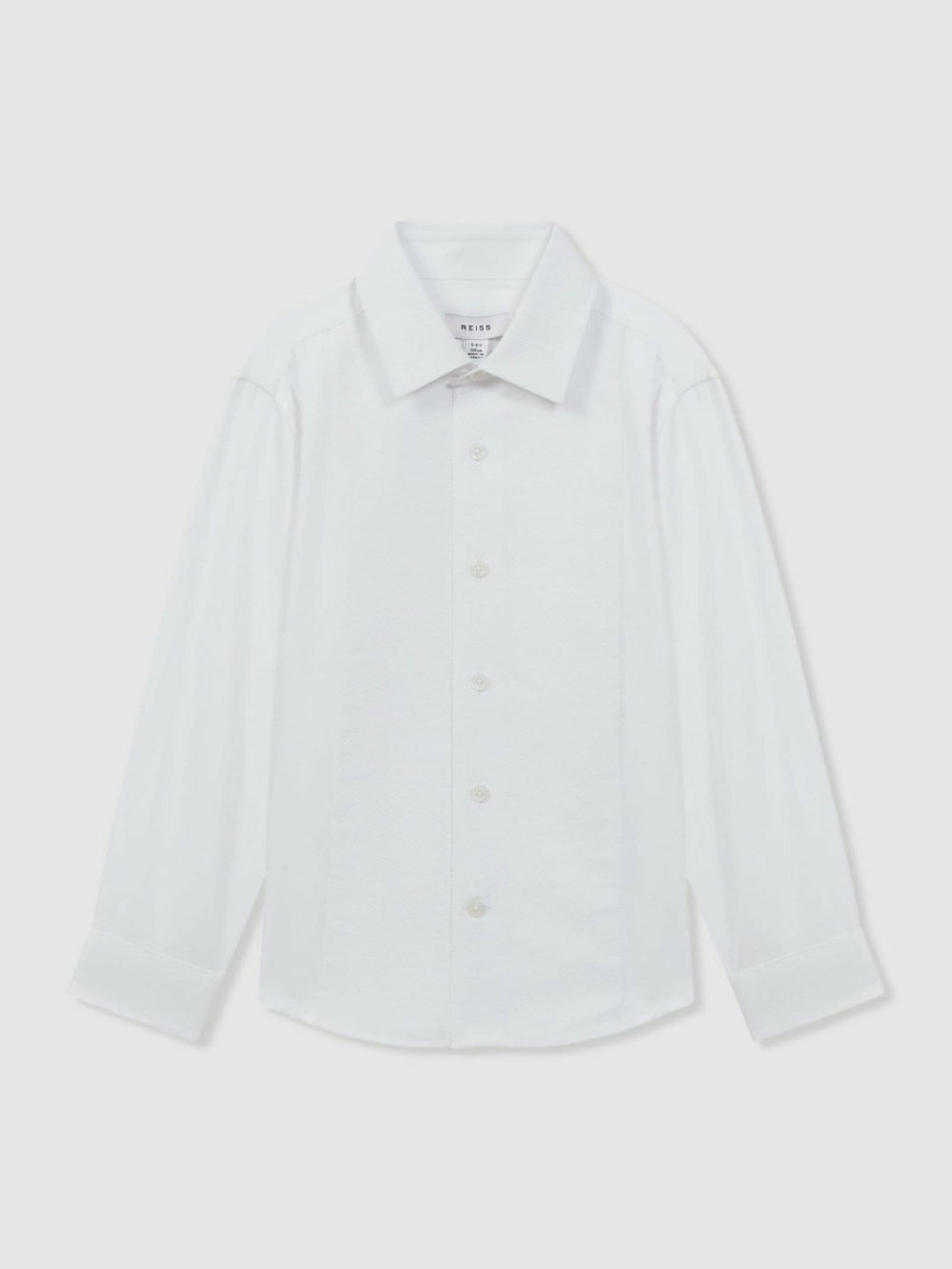 Children & Baby 3-9 yrs Slim Fit Textured Bib Dinner Shirt in White