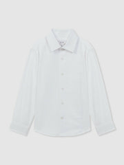 Children & Baby 3-9 yrs Slim Fit Textured Bib Dinner Shirt in White