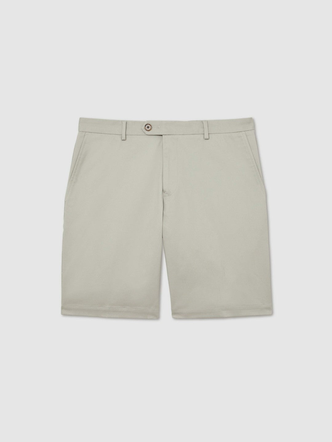 Men Cotton Chino Shorts With Stretch in Soft Sage