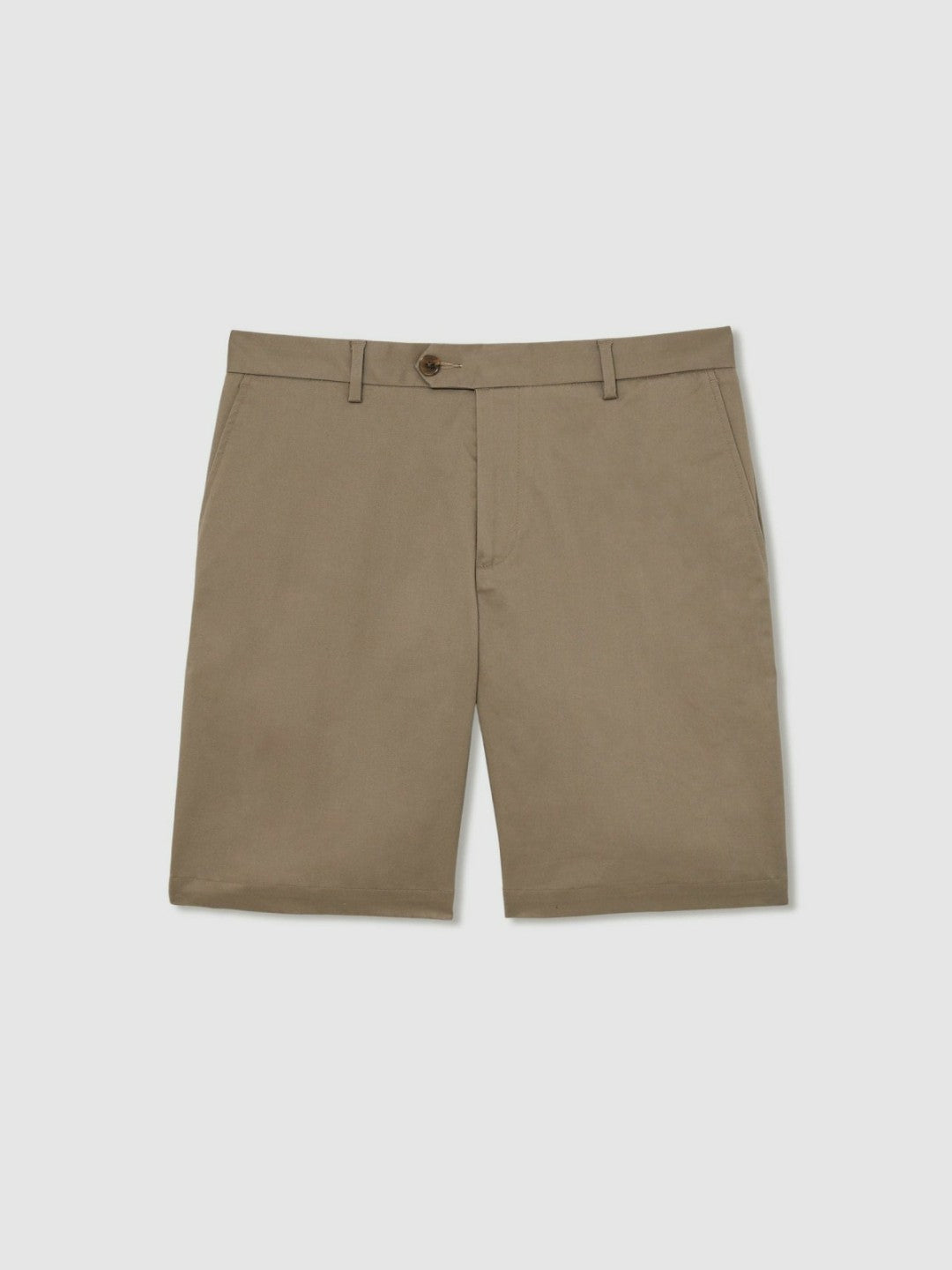 Men Oe Hampton Cotton Chino Shorts with Stretch in Taupe