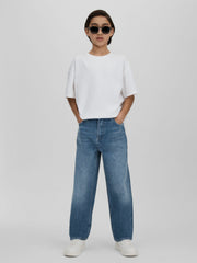 Children & Baby 3-9 yrs Loose Fit Adjuster Jeans in Mid Blue