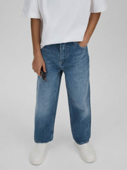 Children & Baby 3-9 yrs Loose Fit Adjuster Jeans in Mid Blue