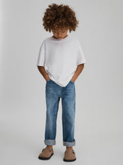 Children & Baby 3-9 yrs Loose Fit Adjuster Jeans in Mid Blue